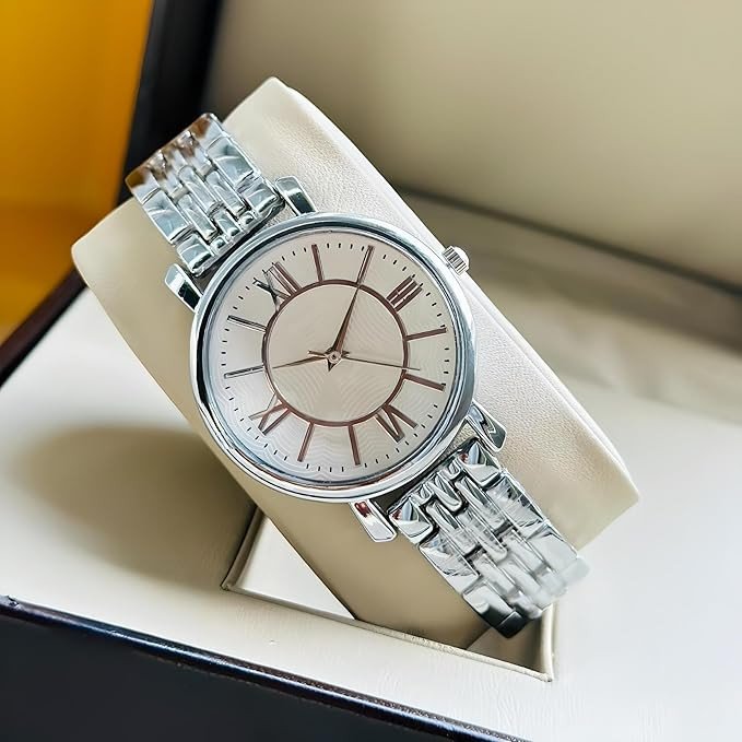 STYLEDOSE Women Analogue Wrist Watches for Women's & Girls&Miss&Ladies Diamond Studded Roman Dial Rosegold Colored Stylish Bracelet Strap