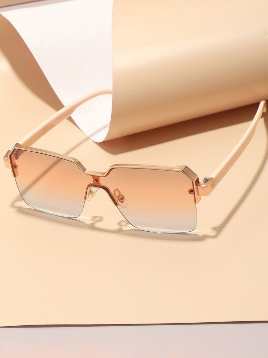 HAUTE SAUCE by Campus Sutra Women Gold Rectangle Polarised Lens Sunglasses AW22_HSSG1230