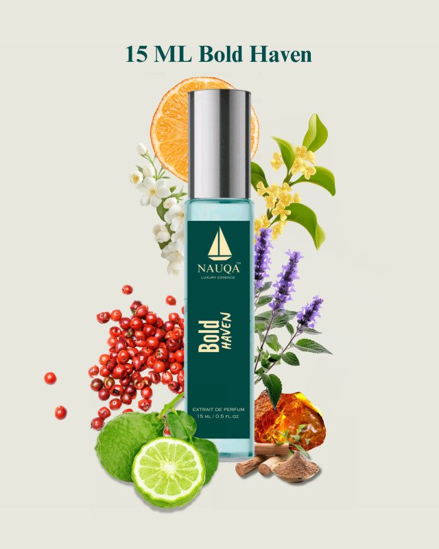 NAUQA BOLD HAVEN – Unisex Extrait De Parfum | Luxury Long-Lasting Fragrance | Citrusy, Spicy, Floral, Woody & Musky Notes | Premium Gift for Men & Women