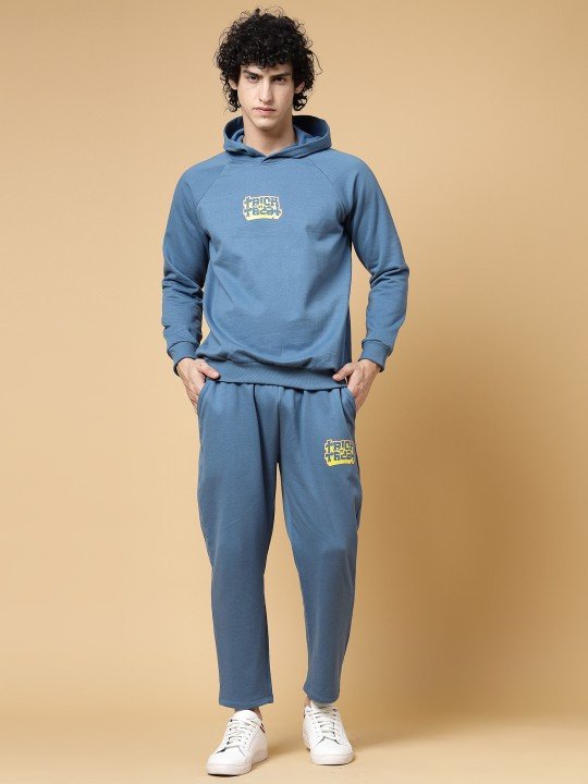 Men Printed Hooded Cotton Tracksuits