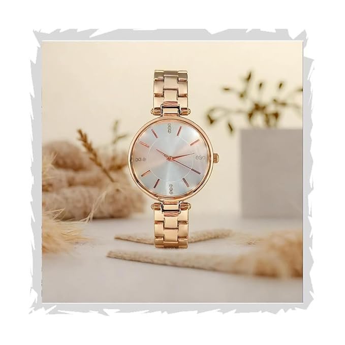 STYLEDOSE Women Analogue Wrist Watches for Women's & Girls&Miss&Ladies Diamond Studded Dial Rosegold Colored Stylish Bracelet Strap