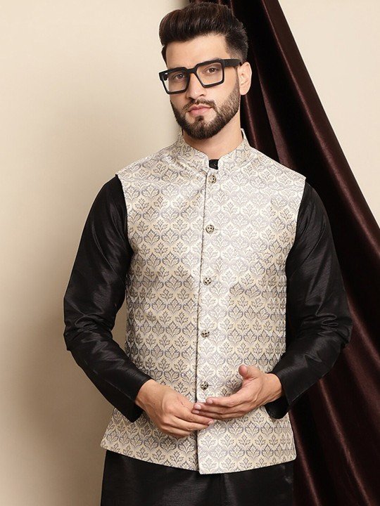 Woven Design Nehru Jacket