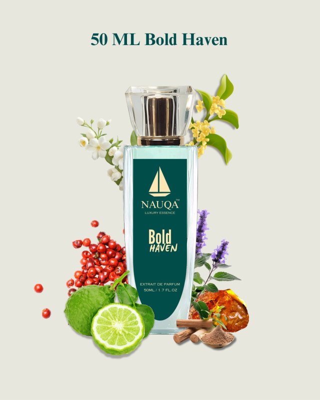 NAUQA BOLD HAVEN – Unisex Extrait De Parfum | Luxury Long-Lasting Fragrance | Citrusy, Spicy, Floral, Woody & Musky Notes | Premium Gift for Men & Women