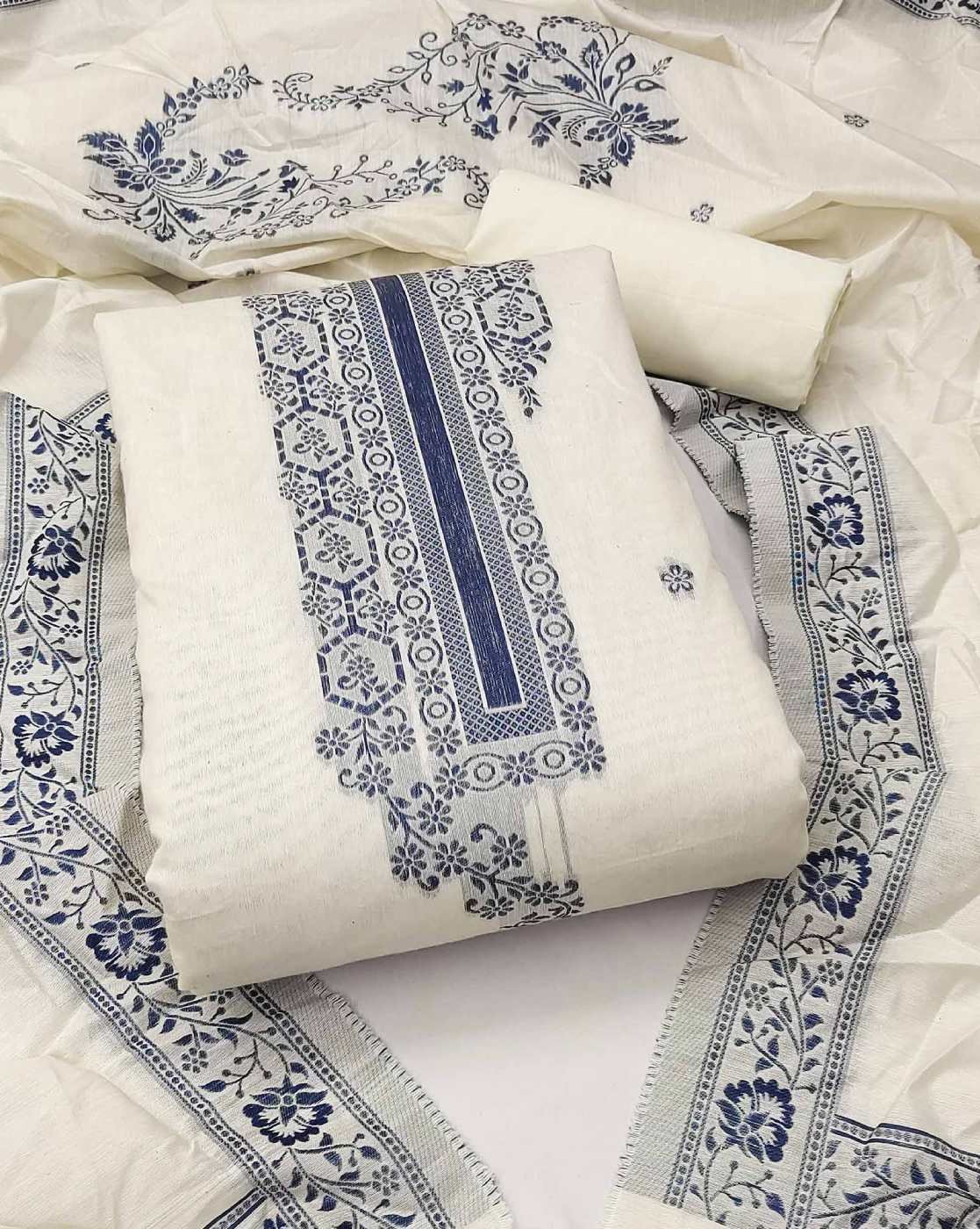 Women Embroidered 3-Piece Unstitched Dress Material